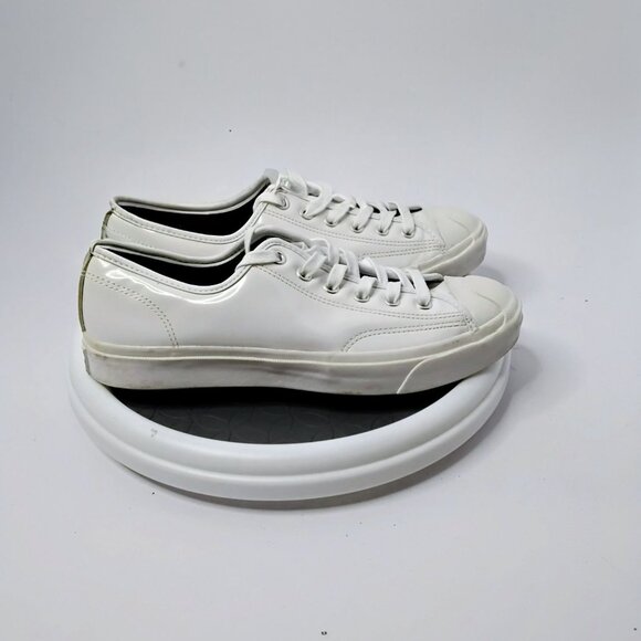 Converse Jack Purcell White Low-Top Unisex Sneakers 8E 2002 M88 Leather Upper Ru - Picture 3 of 7